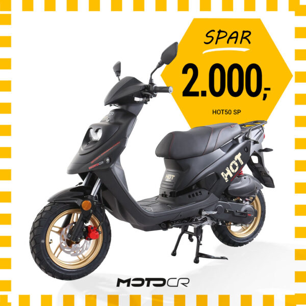 MotoCR Hot50 SP 4T E5 EFI (mat sort/guld) Inkl. klargøring og nr.plade. (kontakt os, for lager status)