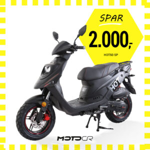 MotoCR Hot50 SP 4T E5 EFI (mat sort/rød) Inkl. nr.plade og klargøring. (kontakt os, for lager status)
