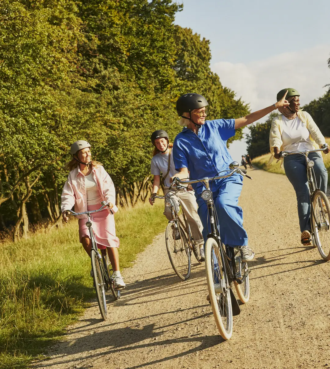 Familie cykler på Gazelle