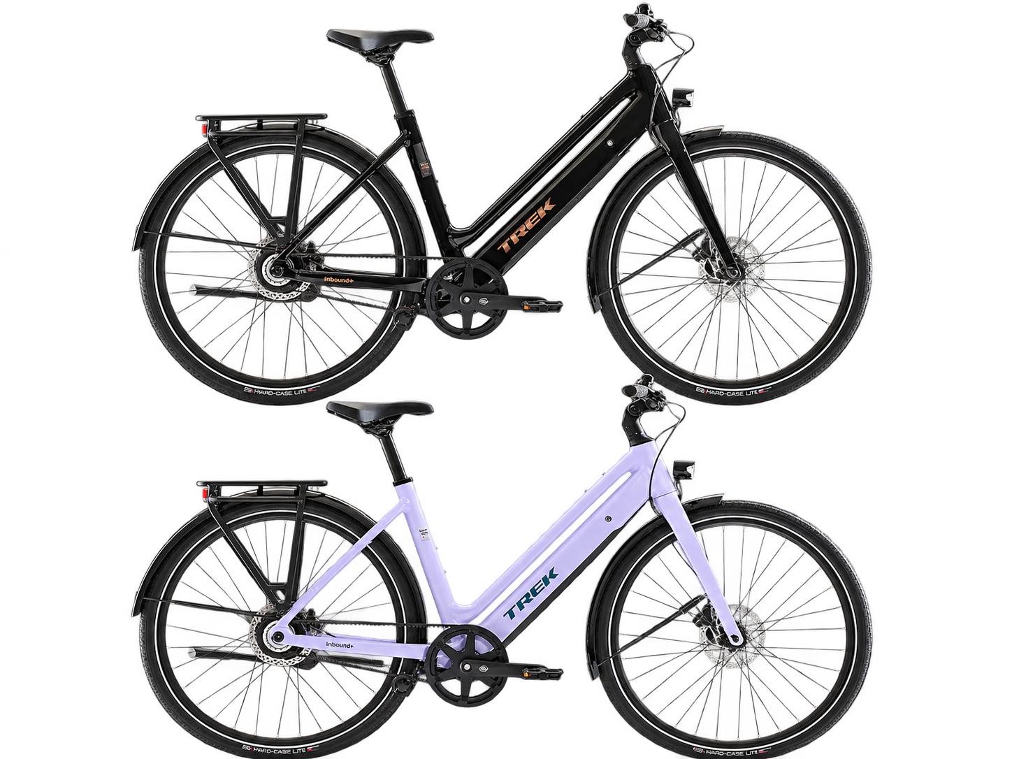 Trek Inbound+ i sort og lys lilla